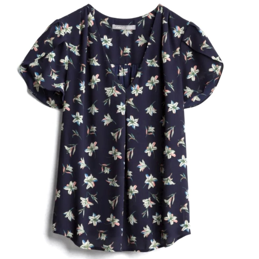 Daniel Rainn Tulip Sleeve Blouse Size Small